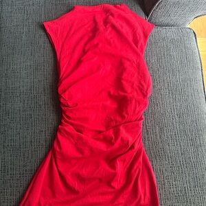 Vibrant Red Strapless Dress